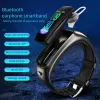 Wristbands 2023 New TB02 Smart Bracelet BT Call Earphone Bracelet 2 In 1 Noise Reduction Microphone Motion Step Smart Watch Music Headphone