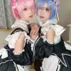 Anime RAM REM Lolita Maid Cosplay Costumes Vestido Re: Zero Kara Hajimeru ISEKAI Seikatsu Halloween kostiumy dla kobiet loli sukienka