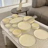 Miski kremowe danie z wiatrem Zestaw domowy ceramiczne sztućce nowoczesne proste kombinację prezentów parapet house