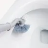 Schoon toiletborstel Lange handgreep Dode hoek zacht haar schoonmaak toilet gebogen vloerspleet borstels Cleaing gereedschap plastic