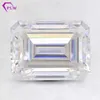 Loose Diamonds Provence Jewelry 0.4 Carat 3 5 Mm D Color Emerald Cut Moissanite Test Positive Gemstones For Bracelet Ring Chain Earring