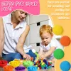 3 Jahre alte Kinder Regenbogenzählung Pompoms Spielzeug Sortierbecher Montessori Sensorisches Spielzeug Vorschule Lernaktivitäten Mathematikspielzeug