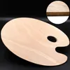 Wooden Palette Pigment Mixing Tray Ceramic Oil Painting Plate Color Board Practical Kids