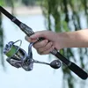 Tiene de pêche télescopique Sougayilang et roule 20 lb max drag reel de rotation pour sac d'eau salée kit complet 240407