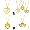 Colliers pendents pendentifs bijoux diamant pêche coeur de la fête des mères cadeaux Famille fille sœur Collier Collier Drop délivre dhgarden OT26D