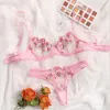 Sexy Lingerie Fancy Lace Conjunto de 2 peças da mulher Bordado de roupas íntimas femininas Erotic Beautiful Bra e calcinha Sexy sexy