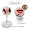 Makeup Mirror With Light 10X Double Sided Magnifier Stand Foldable Table Compact Dressing Cosmetic Vanity Mirrors 240409