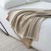 Cubierta de rayas de manta de punto nórdico Toalla Fin de la cama de la cama Softhal de invierno