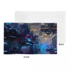 Handduk CityScape Cyber ​​City Scene 40x70cm Face Wash Cloth Water-Absorbent Lämplig för resande bröllopspresent