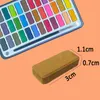 36 Farben Feste Aquarellfarbe Set mit Wasserfarbe Pinsel tragbarer Metallbox -Schulkinder professionelle Kunstartikel