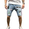 Мужские джинсы yfashion men shorts fashion Летняя вышиваем