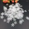 Party Decoration 300pcs/bag 2cm Christmas Snowflakes Confetti Xmas Tree Ornaments Decorations For Home Winter Wedding Cake Decor