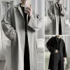 Trench Trench-Coat Men Polyester Trench Élégant Trench Coat pour hommes Veste d'automne printanier résistante aux rides respirantes pour beau