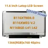 Ekran 11.6 Laptop LCD Ekran B116XTN04.0 B116XW03 V.2 N116BGEL41 L42 Dla Acer Aspire V5 V5131 V5171 Wymiana wyświetlacza 40pin LVDS