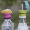 Kleinkind-Kleinkind-Trinkrohrflaschenkappe Kinder verschüttete Getränke Saft Soda Flasche Twist Strohabdeckung