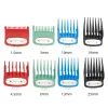 Peças reuxi 8pcs clipper de cabelo liimit pentes coloridos universa guarda para aparador de cabelo tamanho geral com folhas de ferro pente de clipper