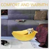 Cat Beds Furniture Banana Cat Bed House Warm Punny Dogs Sofa Sleeping Playing Resting Bed Cat Accessories Kitten Supplies