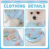 Dog Apparel Peach Pattern Pet Vest Clothes Cat T-shirt Dogs Cute Sweet Fashion Chihuahua Summer Blue Puppy Clothing