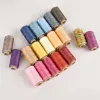 0.8mm 50M Flat Waxed Thread Color Leather Waxed Cord DIY Handmade Polyester Thread Bracelet Woven High-Strength Sewing Tools