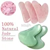 Ansiktsmassager naturlig rose jade roller ansiktsmassage gua sha bräde kristall sten massager kropp ansiktsögon skrapa akupunktur lyft 240409