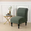 Chair Covers Solid Color Jacquard Fabric Spandex Armless Cover Single Sofa Slipcover Nordic Accent Stretch Chairs Couch Protector