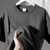 Casual shirts voor heren dezelfde stijl puur katoenen korte mouwen T-shirt mannen en vrouwen solide kleur korte mouwen casual losse oversized shirt mannen en vrouwen 2449