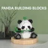 Mini de blocs de construction sets de boucles de construction mignons de panda une boîte deux façons de jouer aux animaux des jouets de construction Blocs mini pour filles