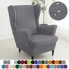 Chair Covers Elastic Wing Stretch Spandex Sloping Back Armchair Sofa Slipcovers With Seat Cushion Cover Protector Home Decor 1PC