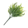 Fleurs décoratives 7 branches asperges artificielles de fougère de la plante herbeuse fleur accessoires floraux