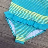 New Girls Striped Swimsuits One-Piece-Suit Kids Bathing Suits Children Swimwear Girl Beachwear Big Girls Bodysuits 5-12Y Clothes