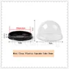 50sets/25sets Clear Plastic Wedding Cupcake Boxes for Bridal Shower Christmas Party Gift Boxes Cake Dome Packaging Favors Boxes