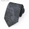 Nackband slipsar brittiska formella 8 cm trendiga kaffe färgade stora blommor casual business slips armband