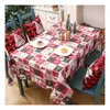 Table Cloth Colorful Tablecloths With Christmas Style Printed Elegant Dinning Desktop Decoration For Festival Party