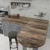 Totio Brown Selbstkleber Holz Tapete für Schlafzimmer Wände wasserdichtes Vinyl -Papierküchenregale Möbel Heimdekoration