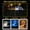 15pcs Peugeot 407 SW 2004-2010 2011 için LED İç Lamba Kiti Araba Okuma Kubbe Haritası Ampuller Loser Plakası Işık Kanbusu Hata