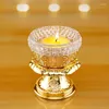 Titulares de velas Votivo Gift Glass Golden Decorative Lotus Fazendo suprimentos Portavelas Burners de óleo AB50ZT