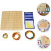 Strumenti per le unghie di matematica Preschool Geoboard Plate Puzzle Educational Toy Wooden Kids Prop Early Learning