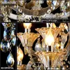 Maria Theresa Crystal żyrandol Light Cognac LED Luksusowa lampka wisiork Luster 18 Lekkie oświetlenie domowe do lobby schodowego Projekt Skuszca Luminaire zawiesina MD2225