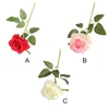 Fiori decorativi 12 pezzi Set squisito artigianato ed eleganza rose seta per tocco romantico rosa chiaro