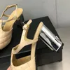 Womens Slingbacks Sapatos de vestido Sandálias Classic Designer Sheepskin Recompe