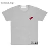 Designer Commes des Play Mens T Shirt Garcons Red Commes Heart Women Garcons Badge Quanlity TS Cotton CDG Commes des Garcons Shirt Summer High-End Top 9484