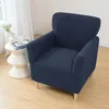 Stoelhoezen 1 stoel Jacquard Sofa fauteuil Cover Polar Fleece Plain Living Room Elastic Tub Spandex Club Bar