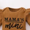 0-24m pasgeboren baby babymeisjes ruche t-shirt romper tops leggings pant outfits kleding set lange mouw herfst winterkleding