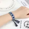 Bracelets brodés tissés avec les yeux maléfiques accessoire