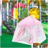 Tents and Shelter Kids Tent Playhouse per il gioco per interni fuori cottage castello giocattolo drop drop sports all'aperto campeggio escursionismo dhb5g