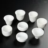 Tasses Saucers 1pcs Small Ceramic Kungfu tasse Poterie Tassette Mini Espresso Coffee Porcelaine Chine