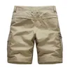 Shorts masculinos shorts comerciais masculino de verão Multi Pocket Shorts Terno de combate Solid Sett Tactical Mens Shorts 28-38 J240409