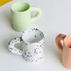 Canecas de caneca de água de cerâmica de cerâmica personalizada tampas de porcelana leite de porcelana copo de xícara de chá estética mocha taza para cafeting acampamento