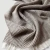 Blankets Colored Diagonal Striped Gray Wool Blanket Home Cover Outdoor Travel Camping Car Airplane Cashmere Shawl Decoration