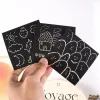 100 Pcs Scratch Art Children's Handmade DIY Children Note Paper Primary School Students Coloring Book Graffiti Message Scrafts